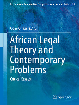 cover image of African Legal Theory and Contemporary Problems